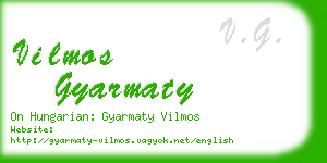 vilmos gyarmaty business card